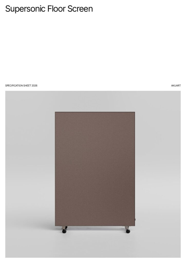 Akuart – Supersonic Floor Screen Specification Sheet