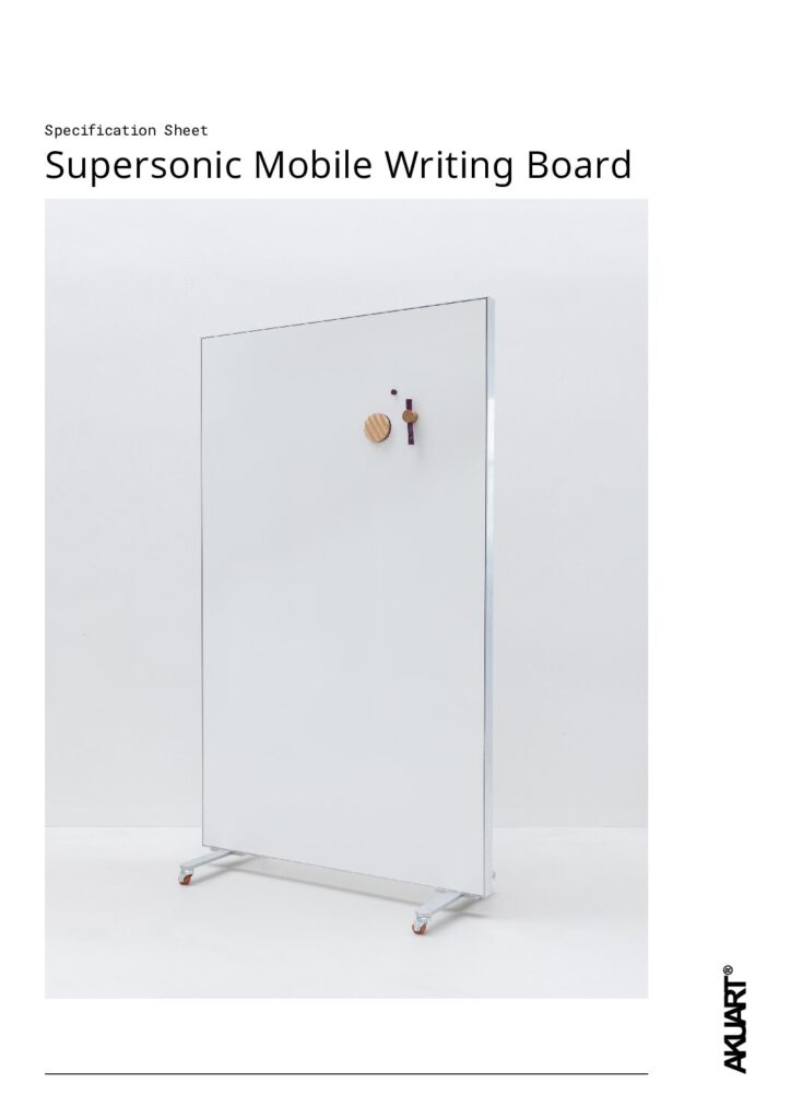 Akuart – Supersonic Mobile Writing Board Specification Sheet