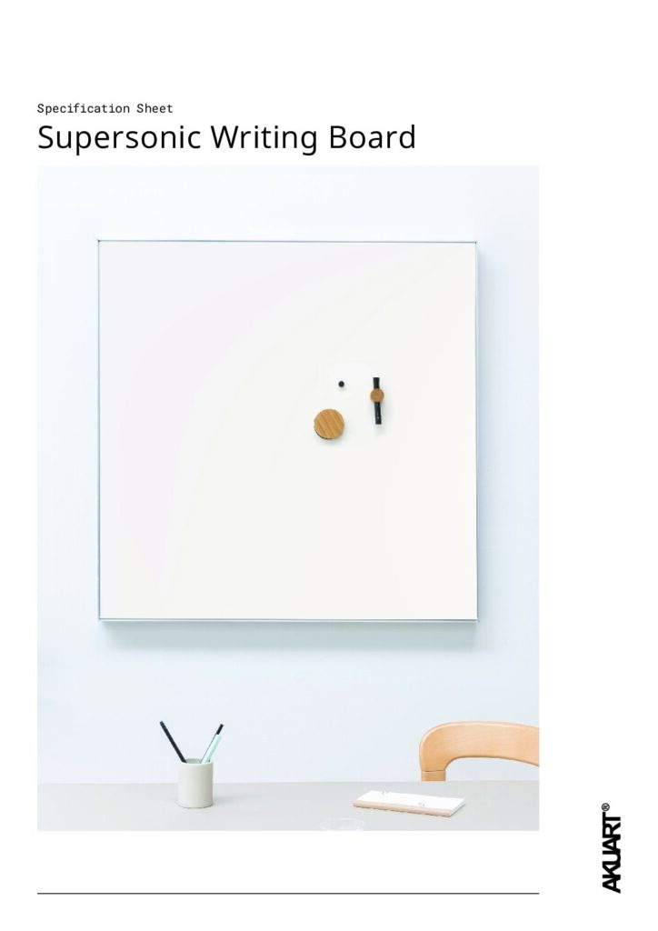 Akuart – Supersonic Writing Board Specification Sheet
