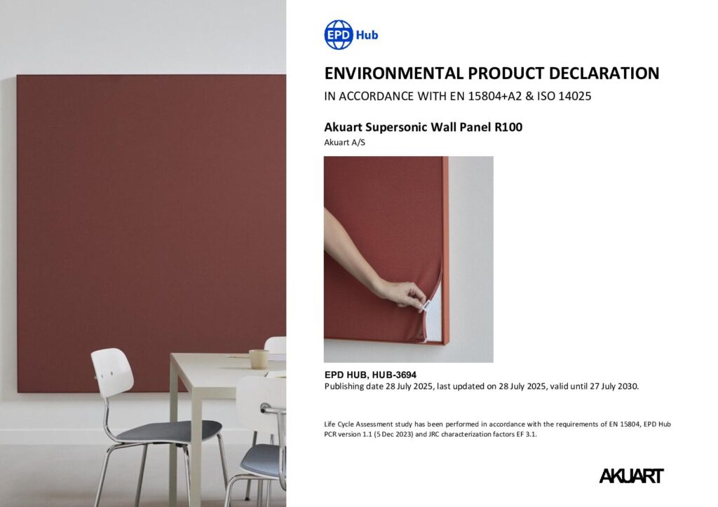Akuart – Supersonic Wall Panel R100 EPD