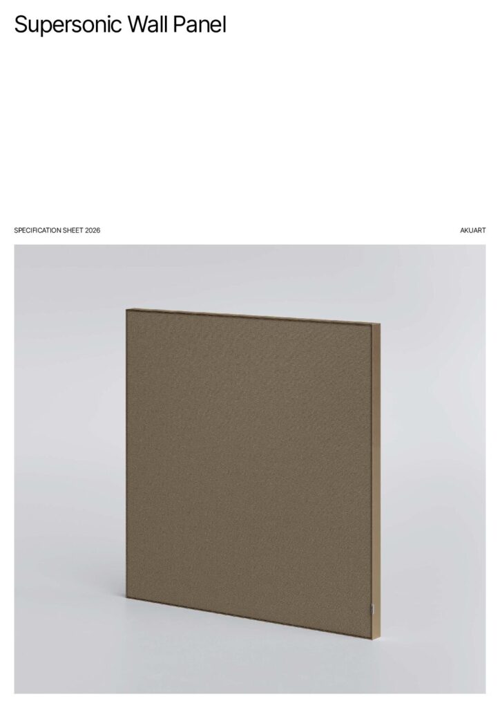 Akuart – Supersonic Wall Panel Specification Sheet